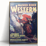 Vintage Magazine Cover Art – Masked Rider Western Retro Print