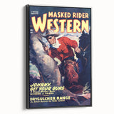 Vintage Magazine Cover Art – Masked Rider Western Retro Print