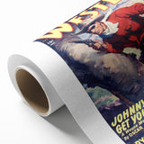 Vintage Magazine Cover Art – Masked Rider Western Retro Print