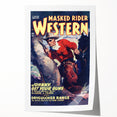 Vintage Magazine Cover Art – Masked Rider Western Retro Print