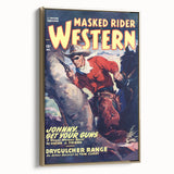 Vintage Magazine Cover Art – Masked Rider Western Retro Print