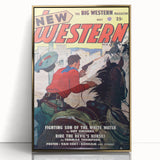 Vintage Magazine Cover Art – New Western Retro Print