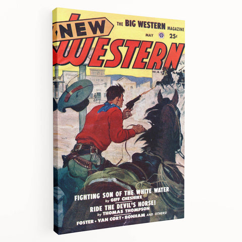 Vintage Magazine Cover Art – New Western Retro Print