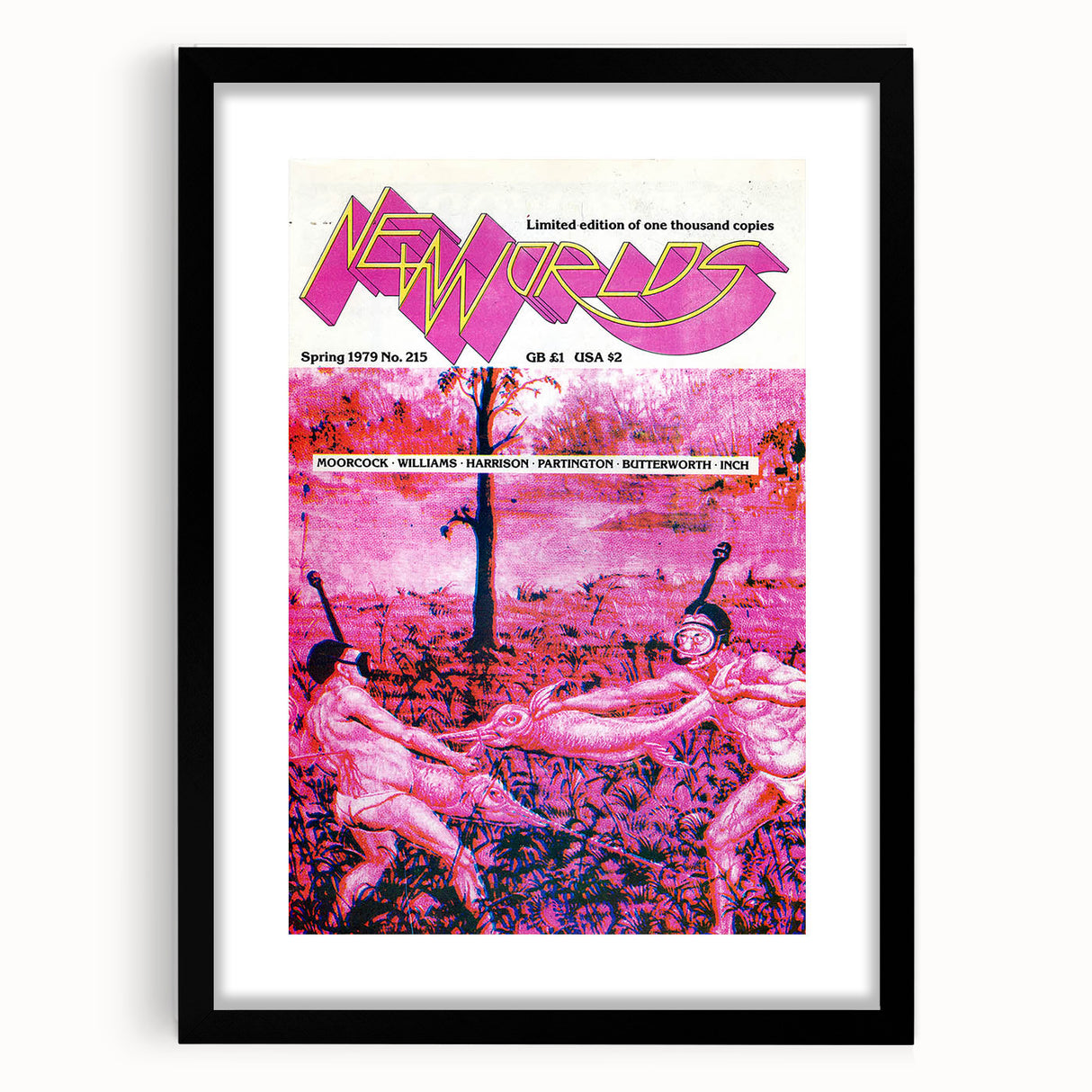 Vintage Magazine Cover Art – New Worlds Retro Print