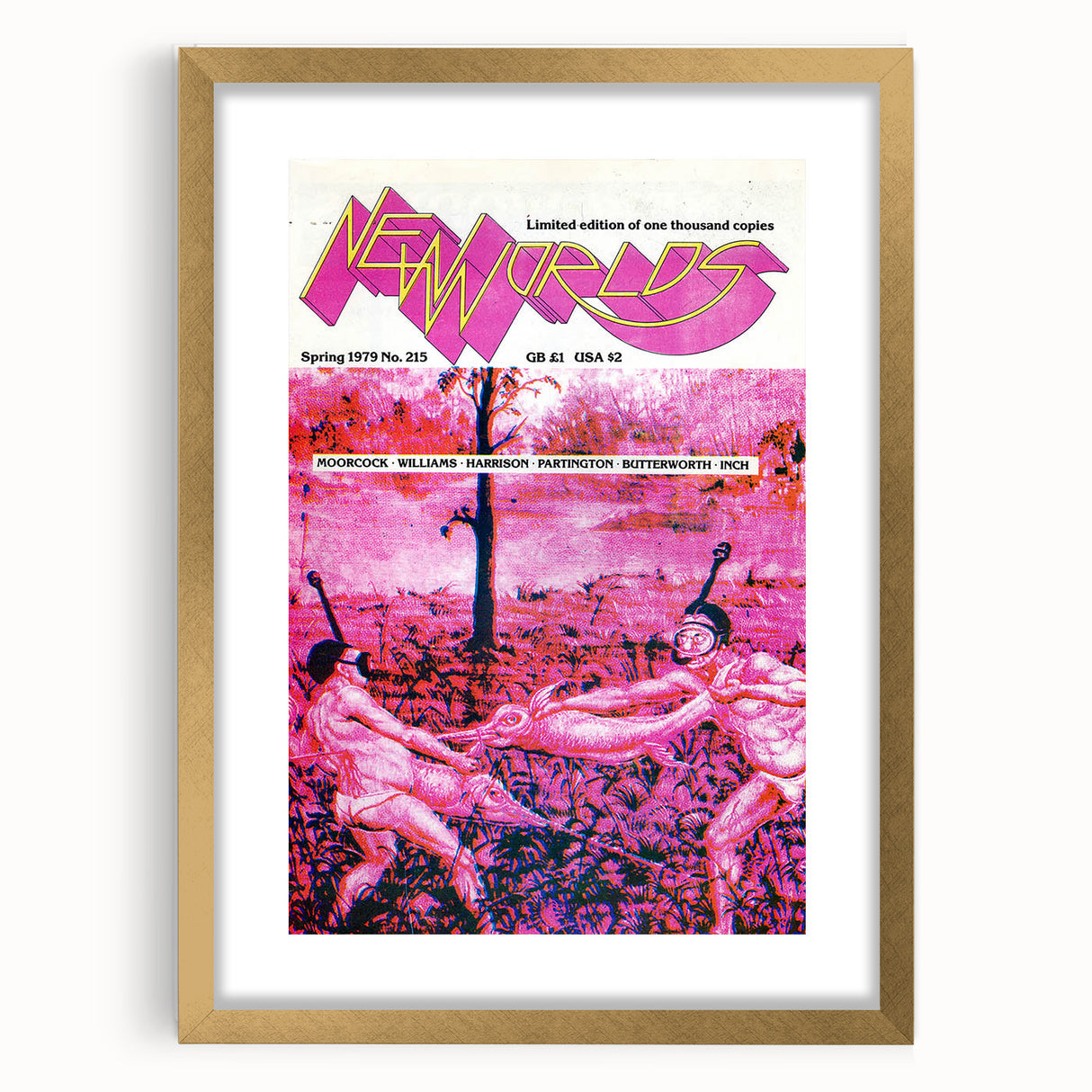 Vintage Magazine Cover Art – New Worlds Retro Print
