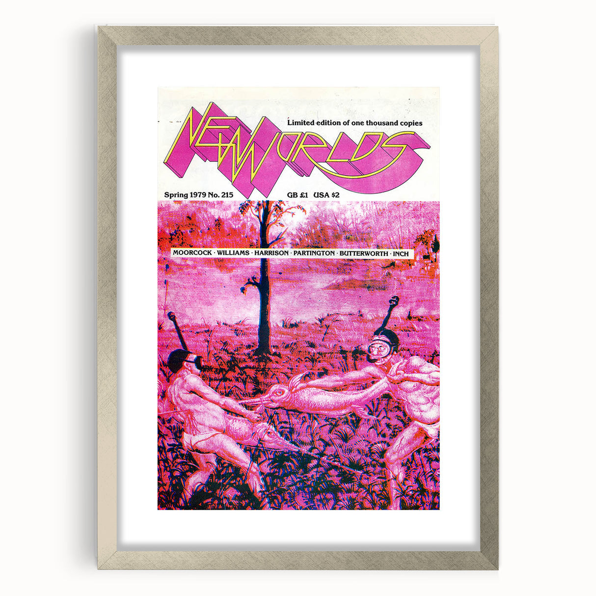 Vintage Magazine Cover Art – New Worlds Retro Print