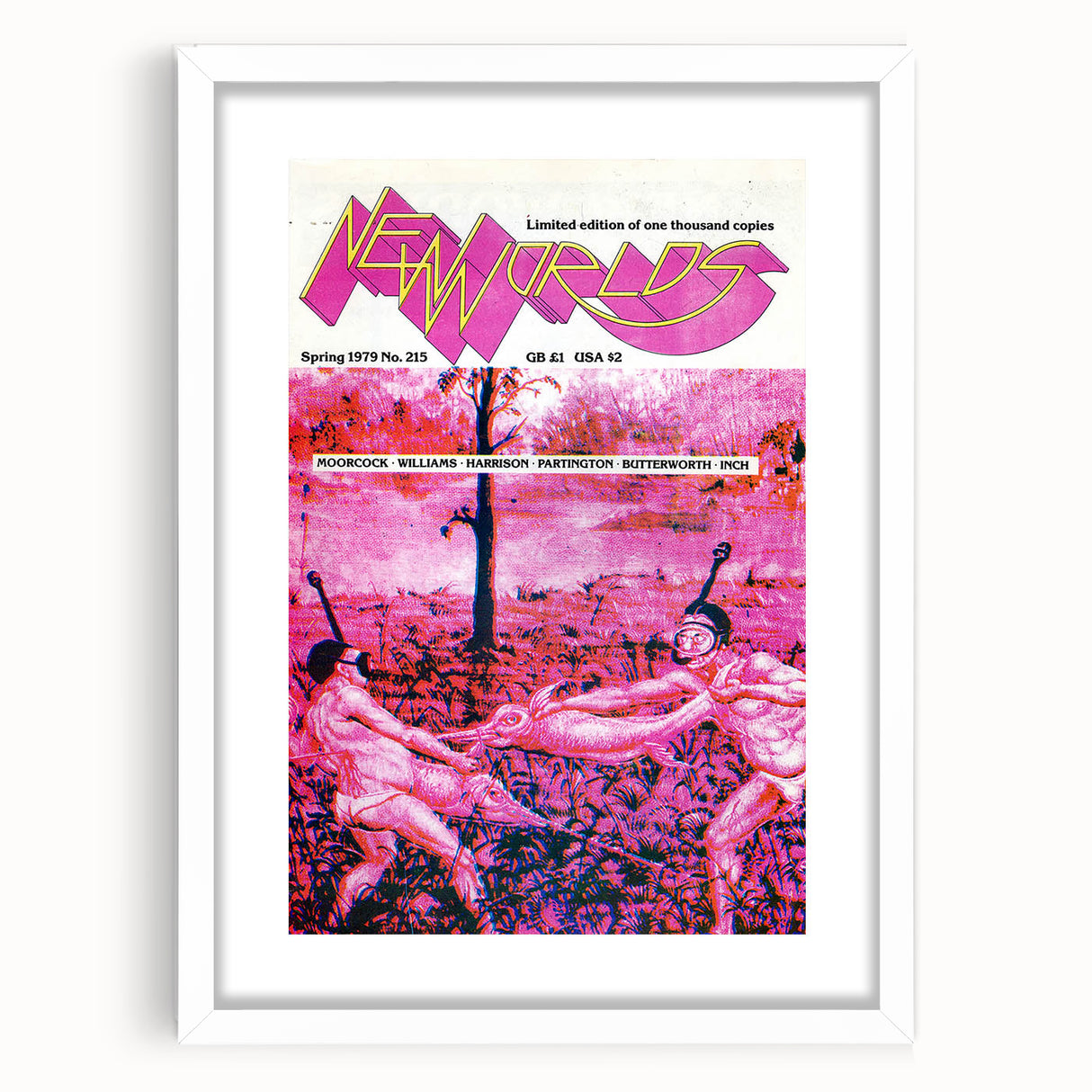 Vintage Magazine Cover Art – New Worlds Retro Print