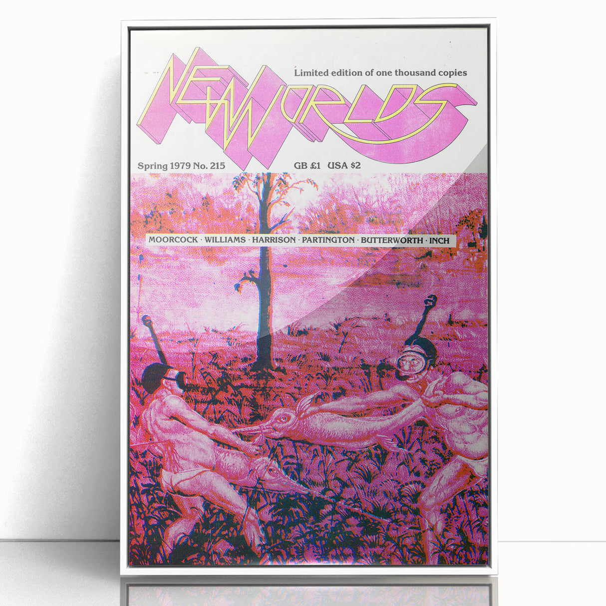 Vintage Magazine Cover Art – New Worlds Retro Print