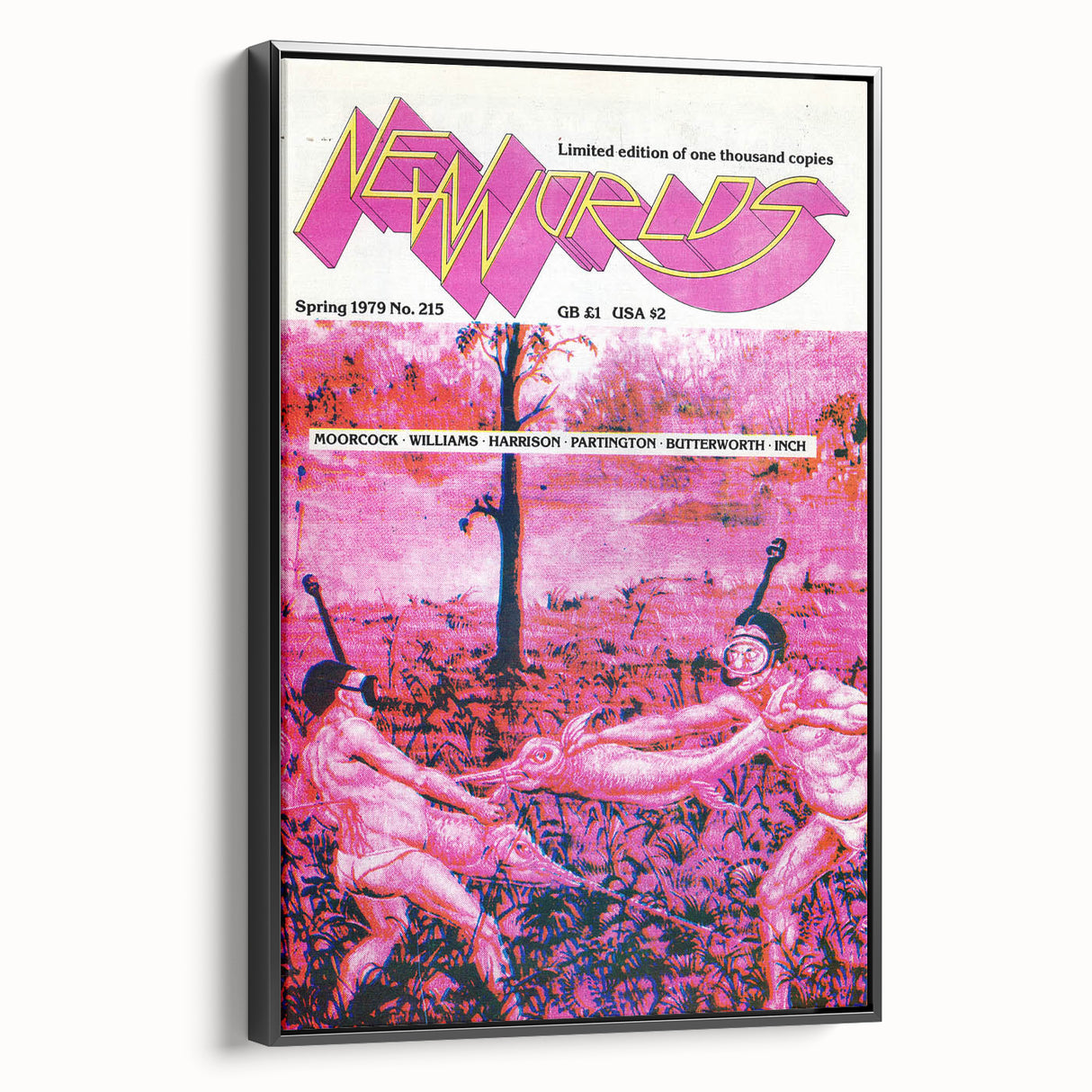 Vintage Magazine Cover Art – New Worlds Retro Print