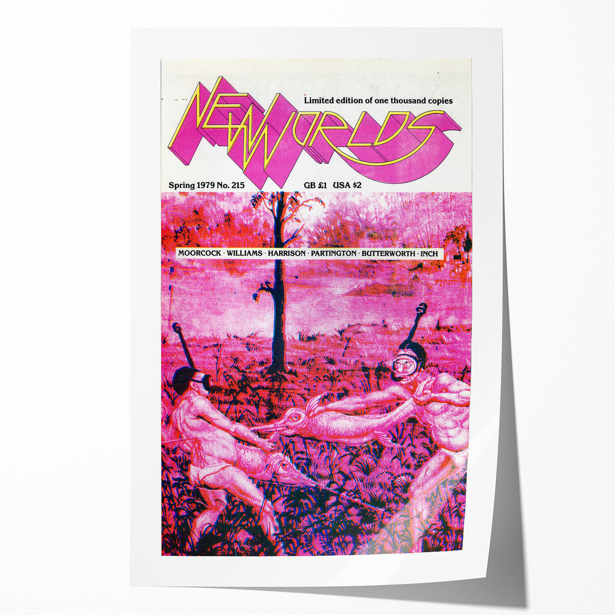 Vintage Magazine Cover Art – New Worlds Retro Print