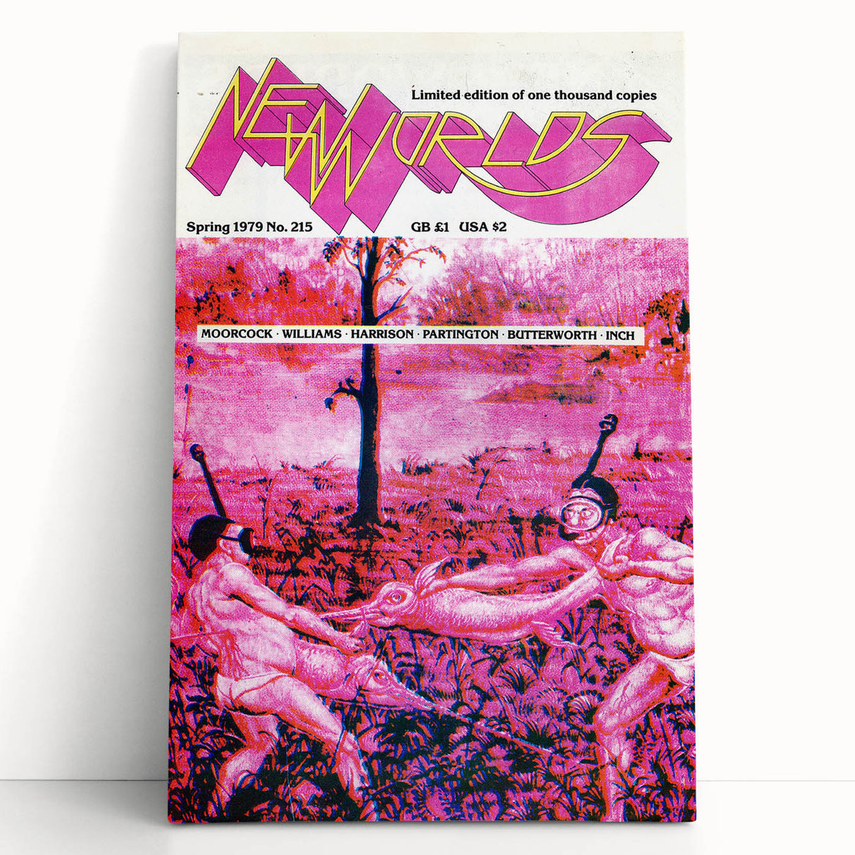 Vintage Magazine Cover Art – New Worlds Retro Print