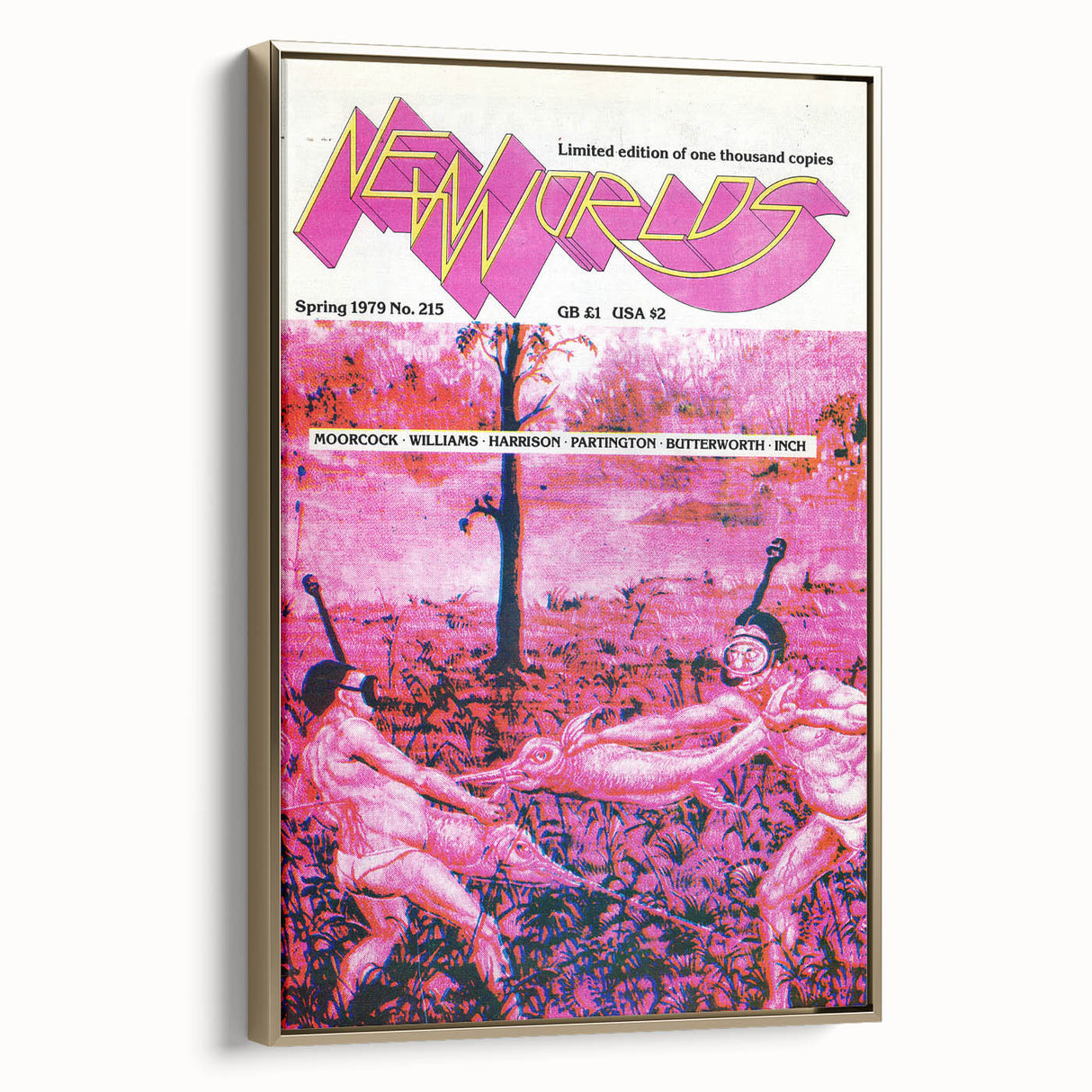 Vintage Magazine Cover Art – New Worlds Retro Print