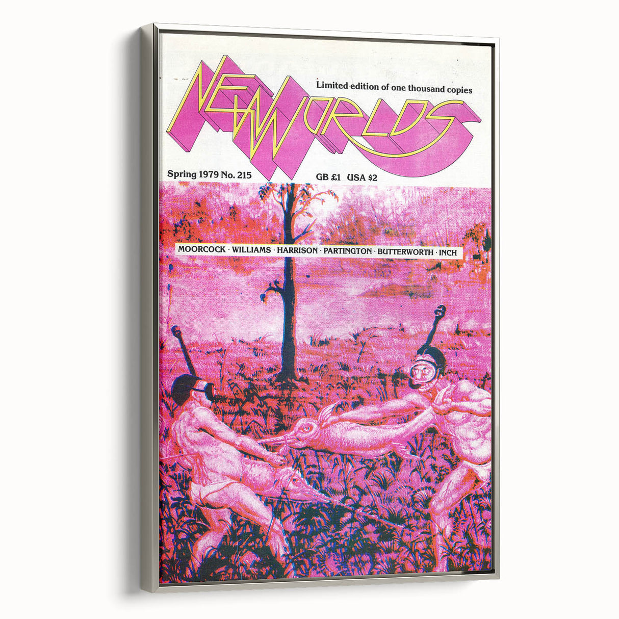 Vintage Magazine Cover Art – New Worlds Retro Print