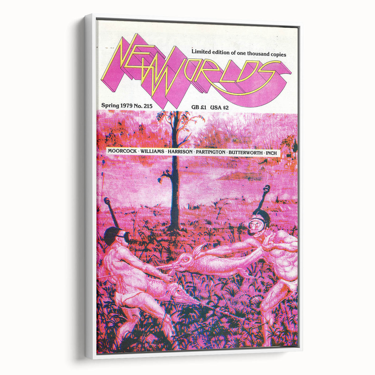 Vintage Magazine Cover Art – New Worlds Retro Print