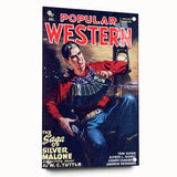 Vintage Magazine Cover Art - Retro Western Adventure Print