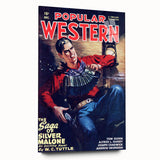 Vintage Magazine Cover Art - Retro Western Adventure Print