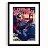 Vintage Magazine Cover Art - Retro Western Adventure Print
