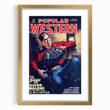 Vintage Magazine Cover Art - Retro Western Adventure Print