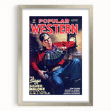 Vintage Magazine Cover Art - Retro Western Adventure Print