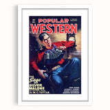 Vintage Magazine Cover Art - Retro Western Adventure Print