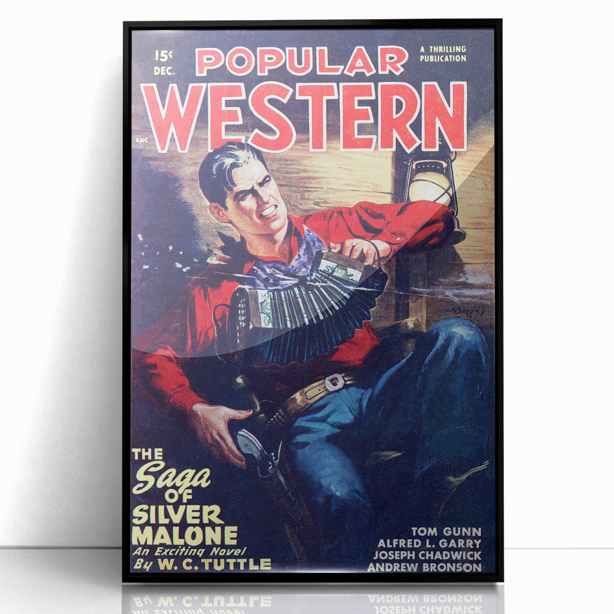 Vintage Magazine Cover Art - Retro Western Adventure Print