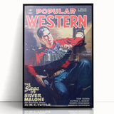 Vintage Magazine Cover Art - Retro Western Adventure Print