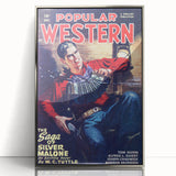 Vintage Magazine Cover Art - Retro Western Adventure Print