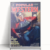 Vintage Magazine Cover Art - Retro Western Adventure Print