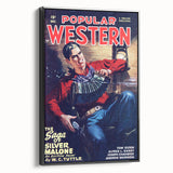 Vintage Magazine Cover Art - Retro Western Adventure Print