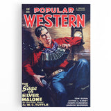 Vintage Magazine Cover Art - Retro Western Adventure Print