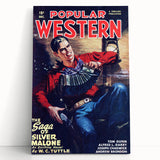 Vintage Magazine Cover Art - Retro Western Adventure Print