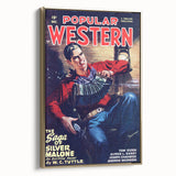 Vintage Magazine Cover Art - Retro Western Adventure Print
