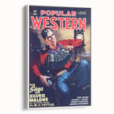 Vintage Magazine Cover Art - Retro Western Adventure Print