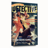 Vintage Magazine Cover Art - Retro Detective Noir Magazine Print