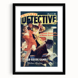 Vintage Magazine Cover Art - Retro Detective Noir Magazine Print