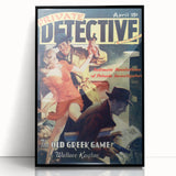 Vintage Magazine Cover Art - Retro Detective Noir Magazine Print