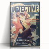 Vintage Magazine Cover Art - Retro Detective Noir Magazine Print
