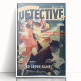 Vintage Magazine Cover Art - Retro Detective Noir Magazine Print