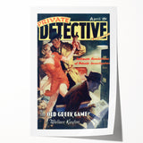 Vintage Magazine Cover Art - Retro Detective Noir Magazine Print