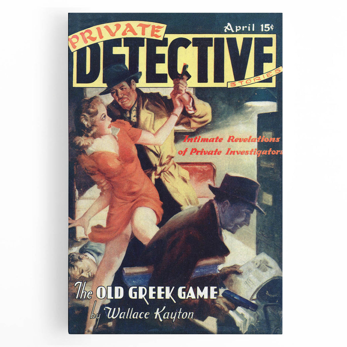 Vintage Magazine Cover Art - Retro Detective Noir Magazine Print