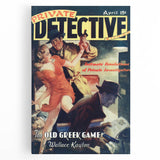 Vintage Magazine Cover Art - Retro Detective Noir Magazine Print