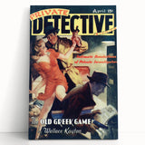 Vintage Magazine Cover Art - Retro Detective Noir Magazine Print