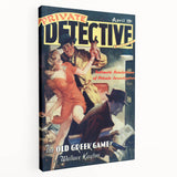 Vintage Magazine Cover Art - Retro Detective Noir Magazine Print