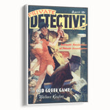 Vintage Magazine Cover Art - Retro Detective Noir Magazine Print