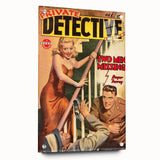 Vintage Magazine Cover Art - Retro Detective Noir Magazine Print