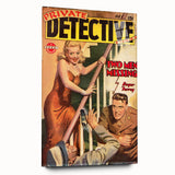 Vintage Magazine Cover Art - Retro Detective Noir Magazine Print