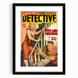 Vintage Magazine Cover Art - Retro Detective Noir Magazine Print