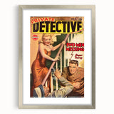 Vintage Magazine Cover Art - Retro Detective Noir Magazine Print