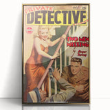 Vintage Magazine Cover Art - Retro Detective Noir Magazine Print