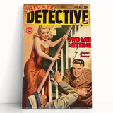 Vintage Magazine Cover Art - Retro Detective Noir Magazine Print